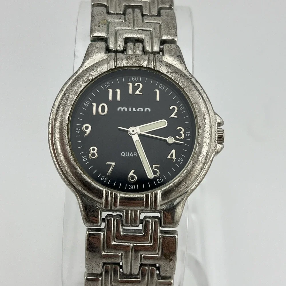 Milan Watch Men 33mm Case Black‎ Dial 7.75